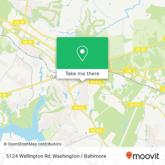 Mapa de 5124 Wellington Rd, Gainesville, VA 20155