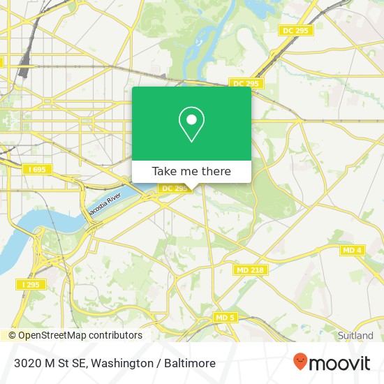 Mapa de 3020 M St SE, Washington, DC 20019