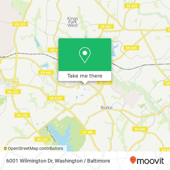 6001 Wilmington Dr, Burke, VA 22015 map