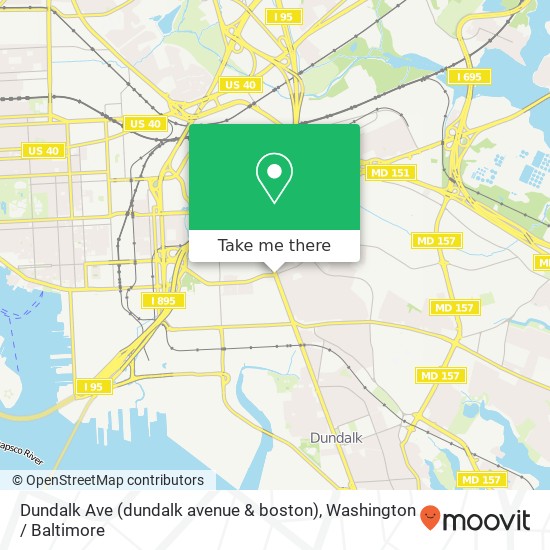 Mapa de Dundalk Ave (dundalk avenue & boston), Baltimore, MD 21224