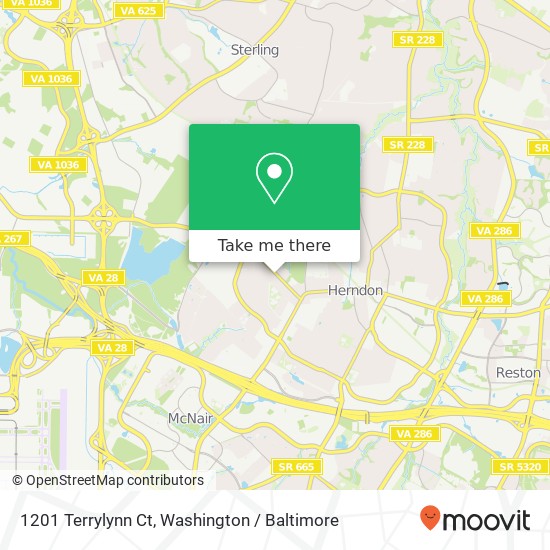 1201 Terrylynn Ct, Herndon, VA 20170 map