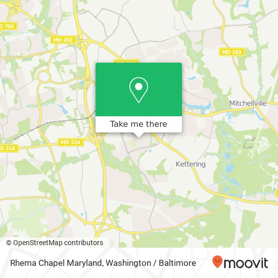 Mapa de Rhema Chapel Maryland, 10137 Prince Pl