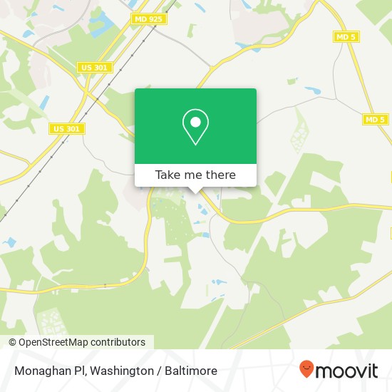 Mapa de Monaghan Pl, Waldorf, MD 20602