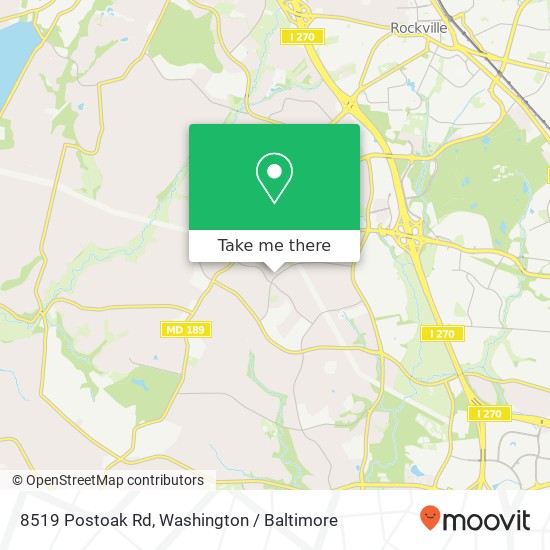 8519 Postoak Rd, Potomac, MD 20854 map