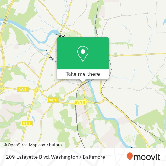 209 Lafayette Blvd, Fredericksburg, VA 22401 map