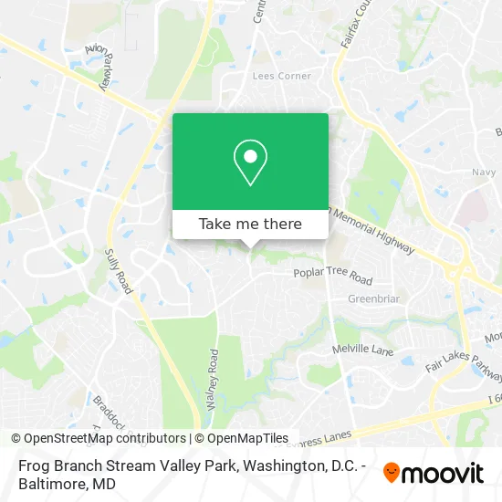 Frog Branch Stream Valley Park map