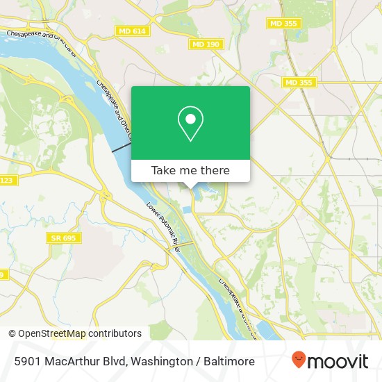 Mapa de 5901 MacArthur Blvd, Bethesda, MD 20816