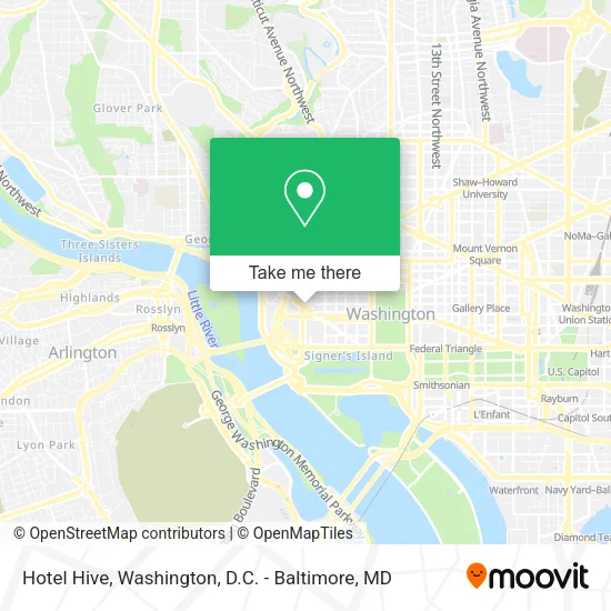 Hotel Hive map