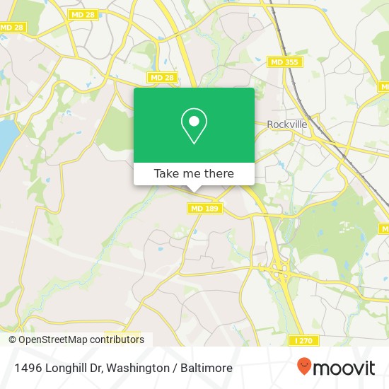 Mapa de 1496 Longhill Dr, Potomac, MD 20854