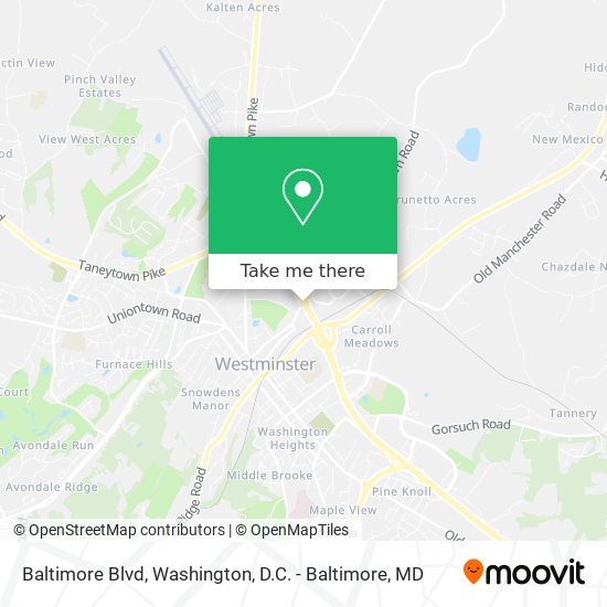 Mapa de Baltimore Blvd