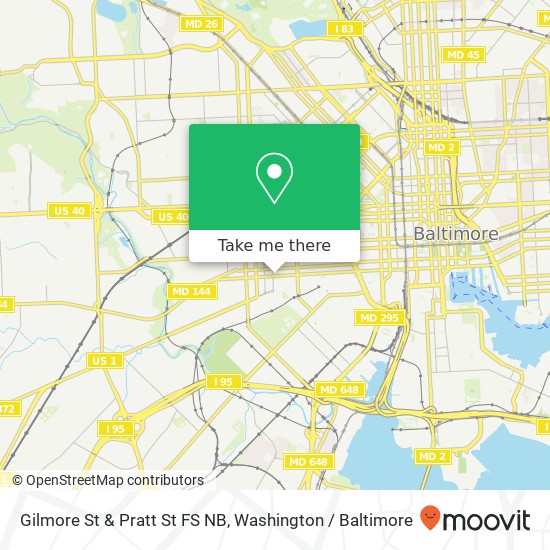 Gilmore St & Pratt St FS NB map