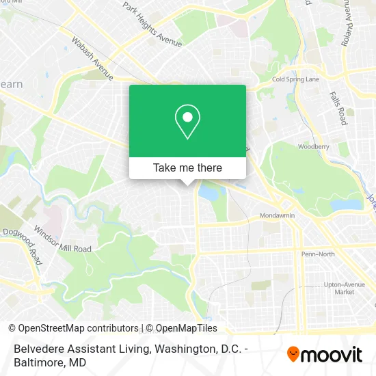 Mapa de Belvedere Assistant Living