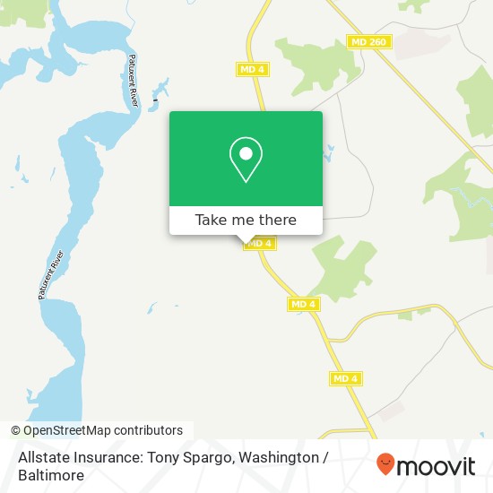 Mapa de Allstate Insurance: Tony Spargo, 3140 W Ward Rd