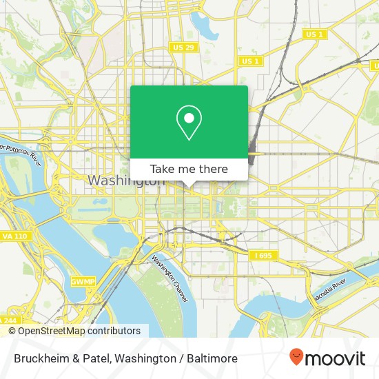 Mapa de Bruckheim & Patel, 601 Pennsylvania Ave NW