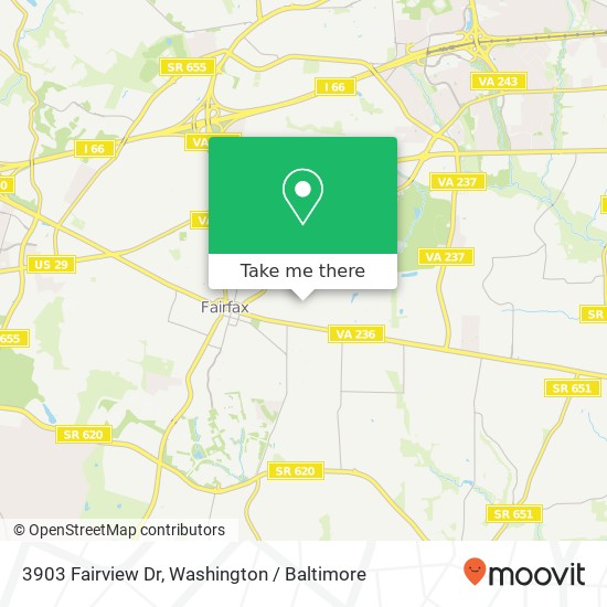 Mapa de 3903 Fairview Dr, Fairfax, VA 22031