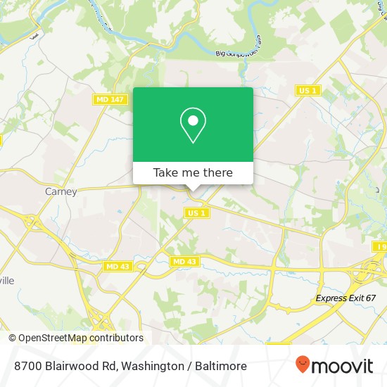 8700 Blairwood Rd, Nottingham, MD 21236 map