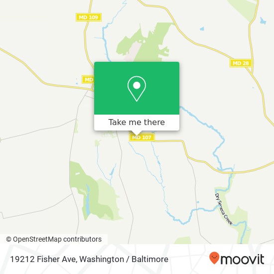 Mapa de 19212 Fisher Ave, Poolesville, MD 20837