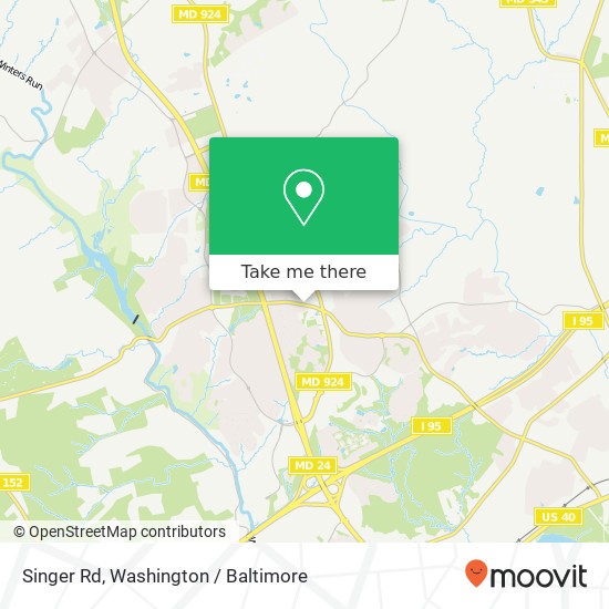 Singer Rd, Abingdon, MD 21009 map