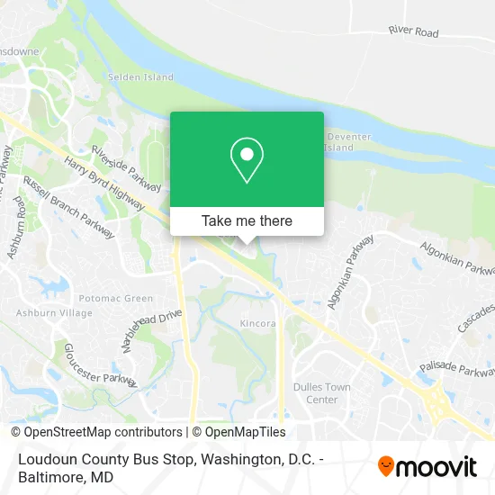 Loudoun County Bus Stop map