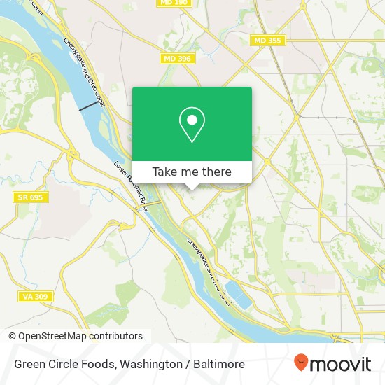 Mapa de Green Circle Foods, 5080 Lowell St NW