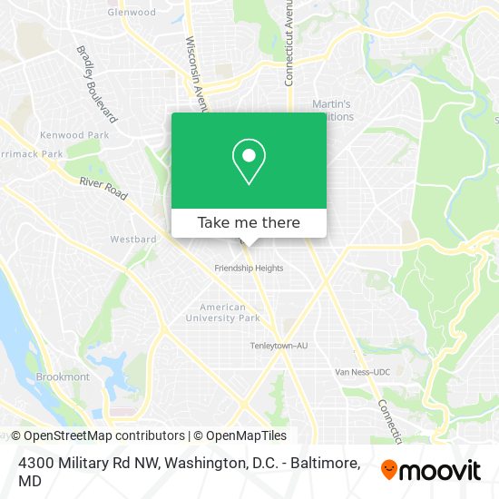 Mapa de 4300 Military Rd NW