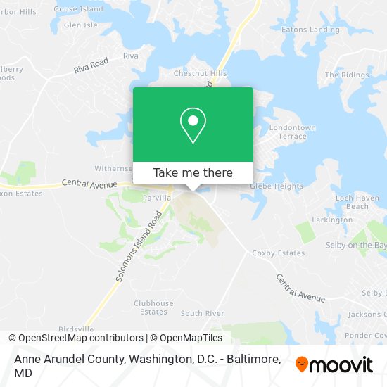 Mapa de Anne Arundel County