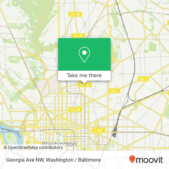 Georgia Ave NW, Washington, DC 20001 map