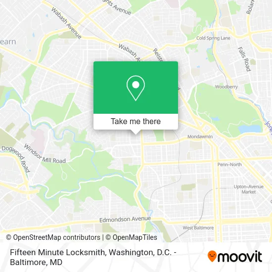 Mapa de Fifteen Minute Locksmith