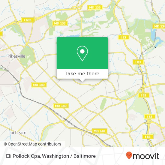 Mapa de Eli Pollock Cpa, 2905 Taney Rd