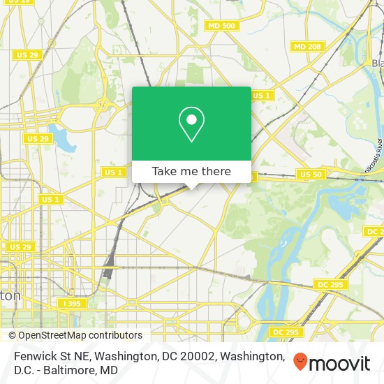 Fenwick St NE, Washington, DC 20002 map