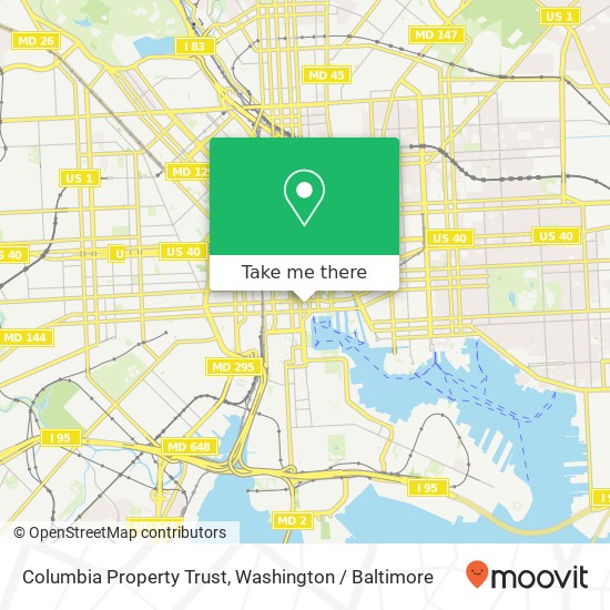 Columbia Property Trust, 100 E Pratt St map