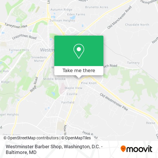 Westminster Barber Shop map