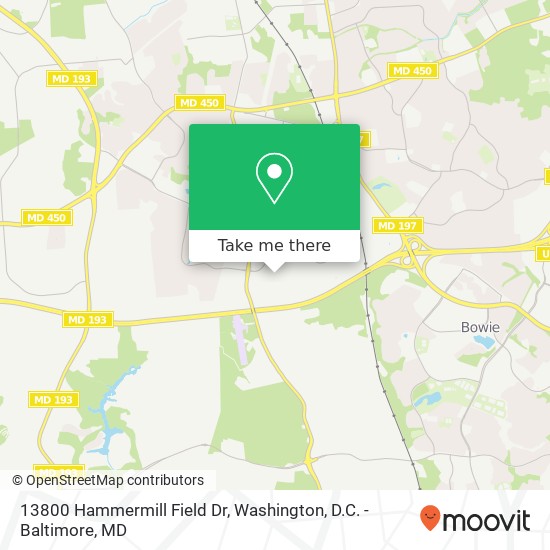 13800 Hammermill Field Dr, Bowie, MD 20720 map