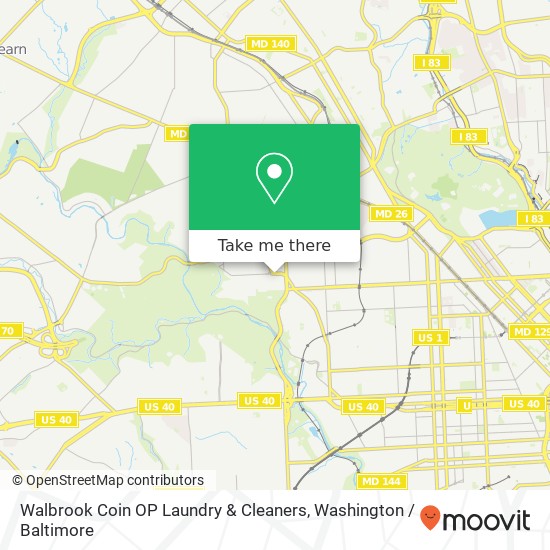 Walbrook Coin OP Laundry & Cleaners, 3417 Clifton Ave map