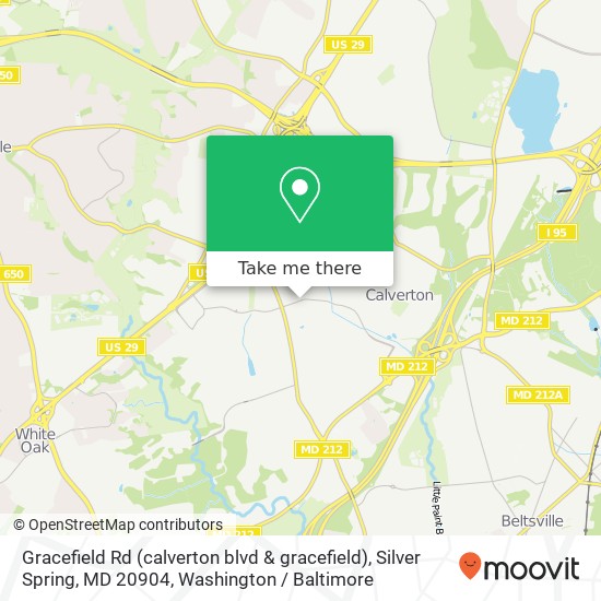 Gracefield Rd (calverton blvd & gracefield), Silver Spring, MD 20904 map
