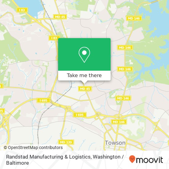 Mapa de Randstad Manufacturing & Logistics, 1711 York Rd