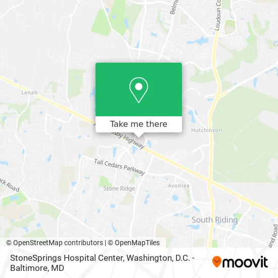 Mapa de StoneSprings Hospital Center