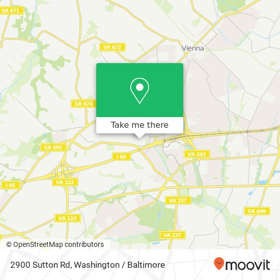 Mapa de 2900 Sutton Rd, Vienna, VA 22181