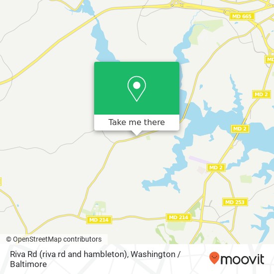 Mapa de Riva Rd (riva rd and hambleton), Riva, MD 21140