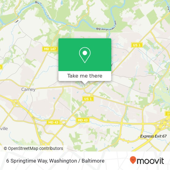 6 Springtime Way, Parkville, MD 21234 map