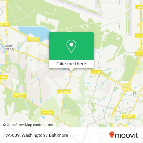 VA-609, Chantilly, <B>VA< / B> 20151 map