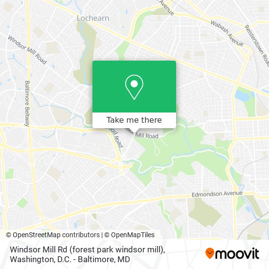 Windsor Mill Rd (forest park windsor mill) map