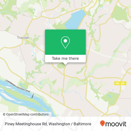 Mapa de Piney Meetinghouse Rd, Potomac, MD 20854