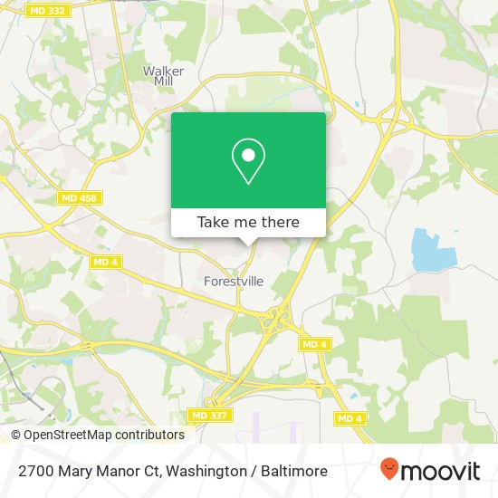 2700 Mary Manor Ct, District Heights, MD 20747 map