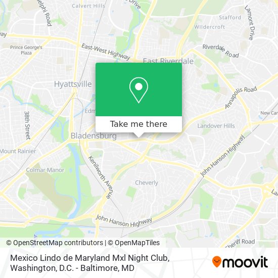 Mexico Lindo de Maryland Mxl Night Club map
