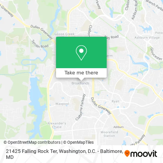 Mapa de 21425 Falling Rock Ter