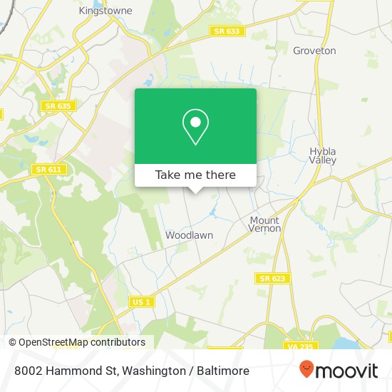 Mapa de 8002 Hammond St, Alexandria, VA 22309