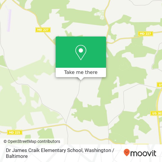 Mapa de Dr James Craik Elementary School, 7725 Marshall Corner Rd