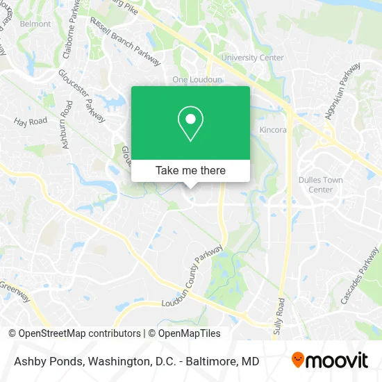 Ashby Ponds map