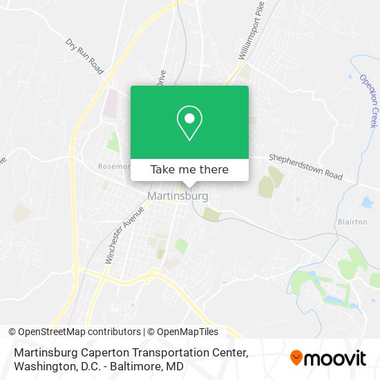 Mapa de Martinsburg Caperton Transportation Center